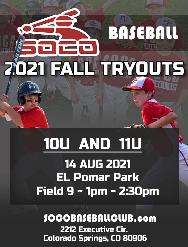 Youth Baseball Tryouts - SOCO BASEBALL CLUB